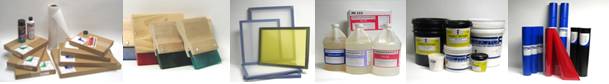 All the materials needed to begin screen printing textiles